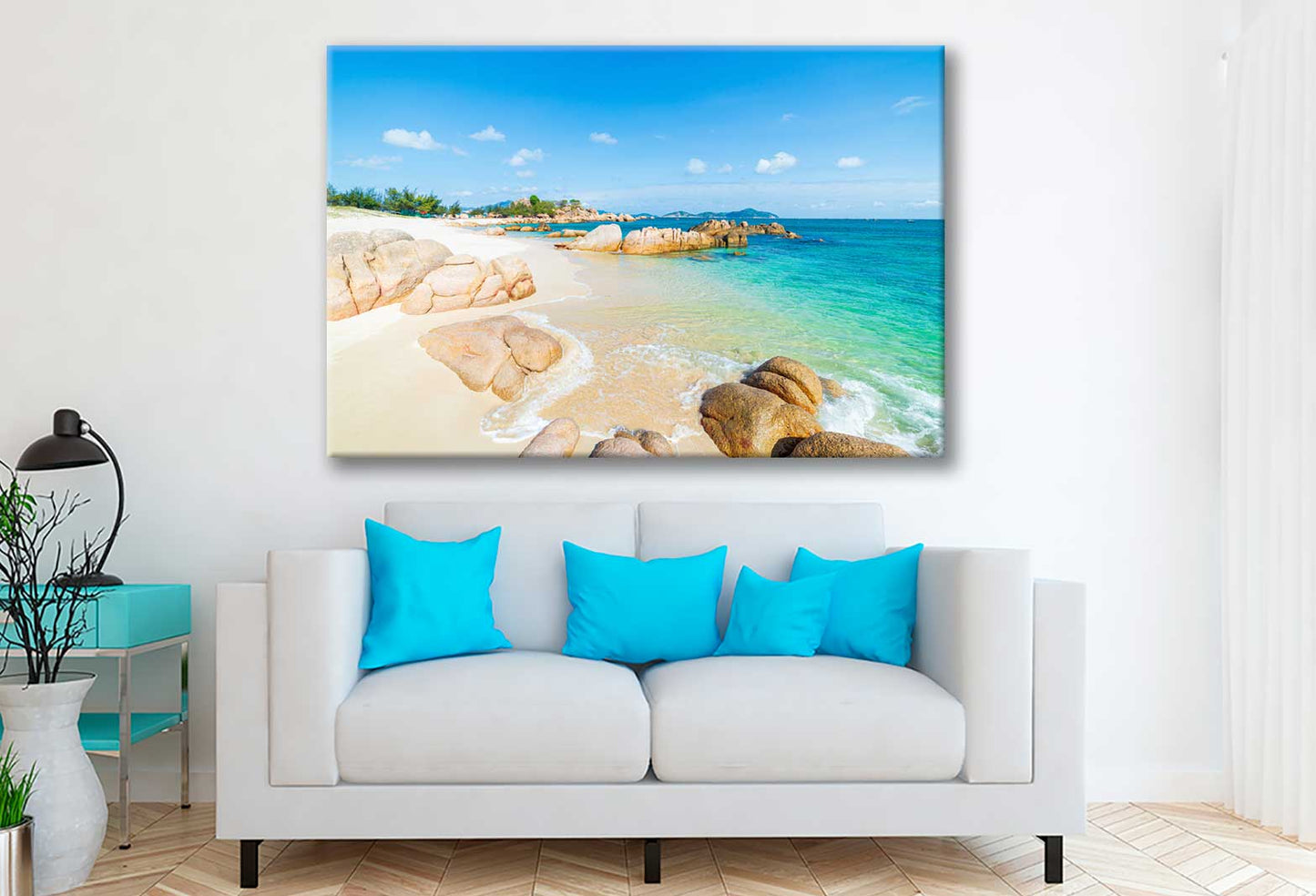 Bella Home Cam Ranh Beach With Waves Print Canvas Ready to hang