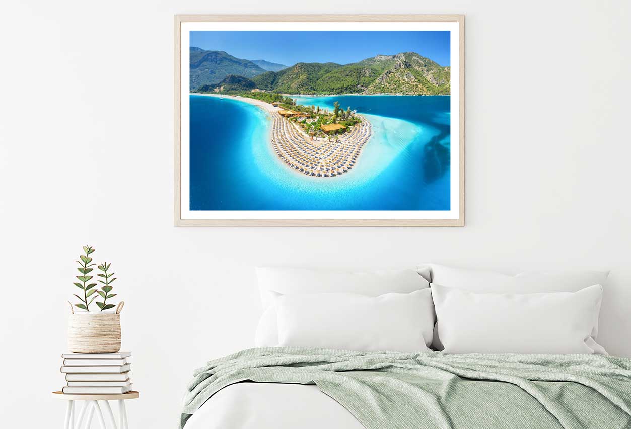 Aerial Lagoon Photograph in Oludeniz Turkey Home Decor Premium Quality Poster Print Choose Your Sizes