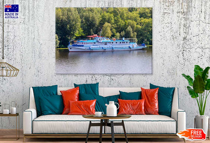 Industrial Ship on Dnieper River View Photograph Print 100% Australian Made