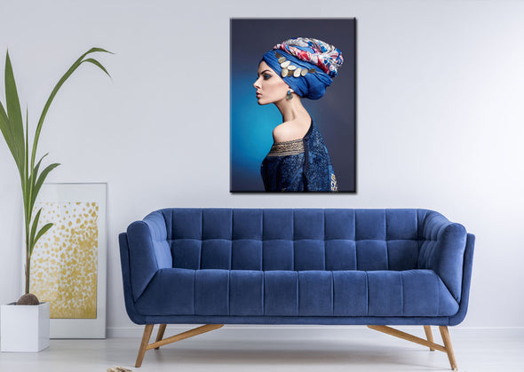 Blue Colorful girl Art Stunning Print 100% Australian Made