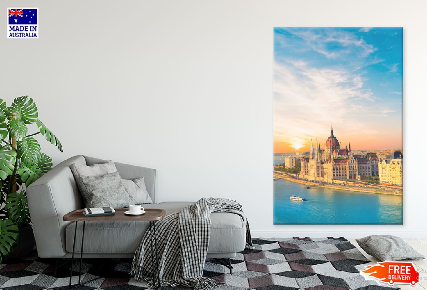 Danube River Budapest Sunset View Photograph Print 100% Australian Made