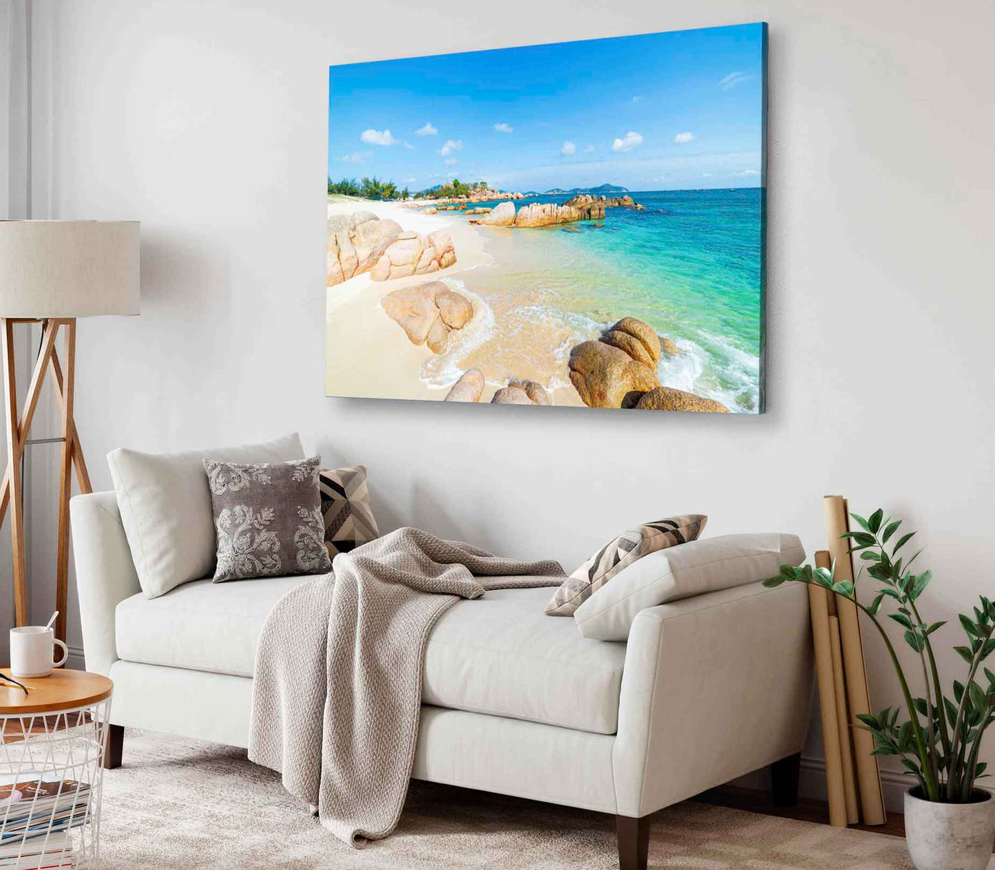 Bella Home Cam Ranh Beach With Waves Print Canvas Ready to hang