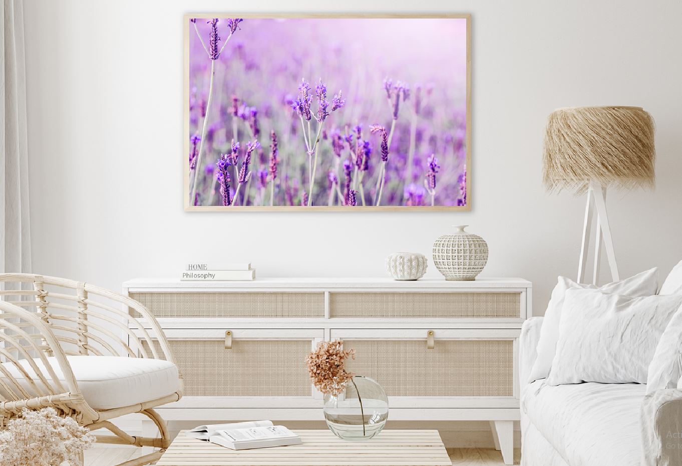 Purple Lavender Field Closeup View Photograph Home Decor Premium Quality Poster Print Choose Your Sizes