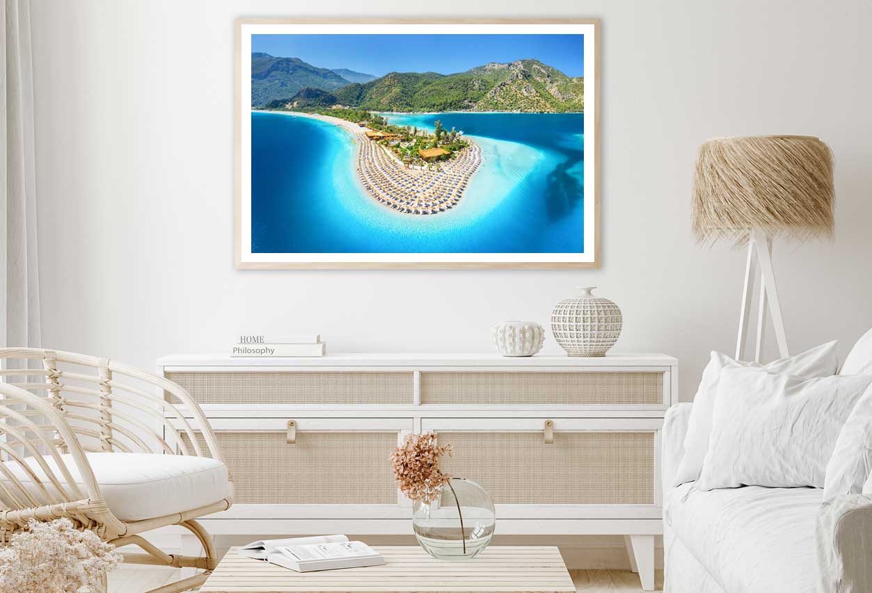 Aerial Lagoon Photograph in Oludeniz Turkey Home Decor Premium Quality Poster Print Choose Your Sizes