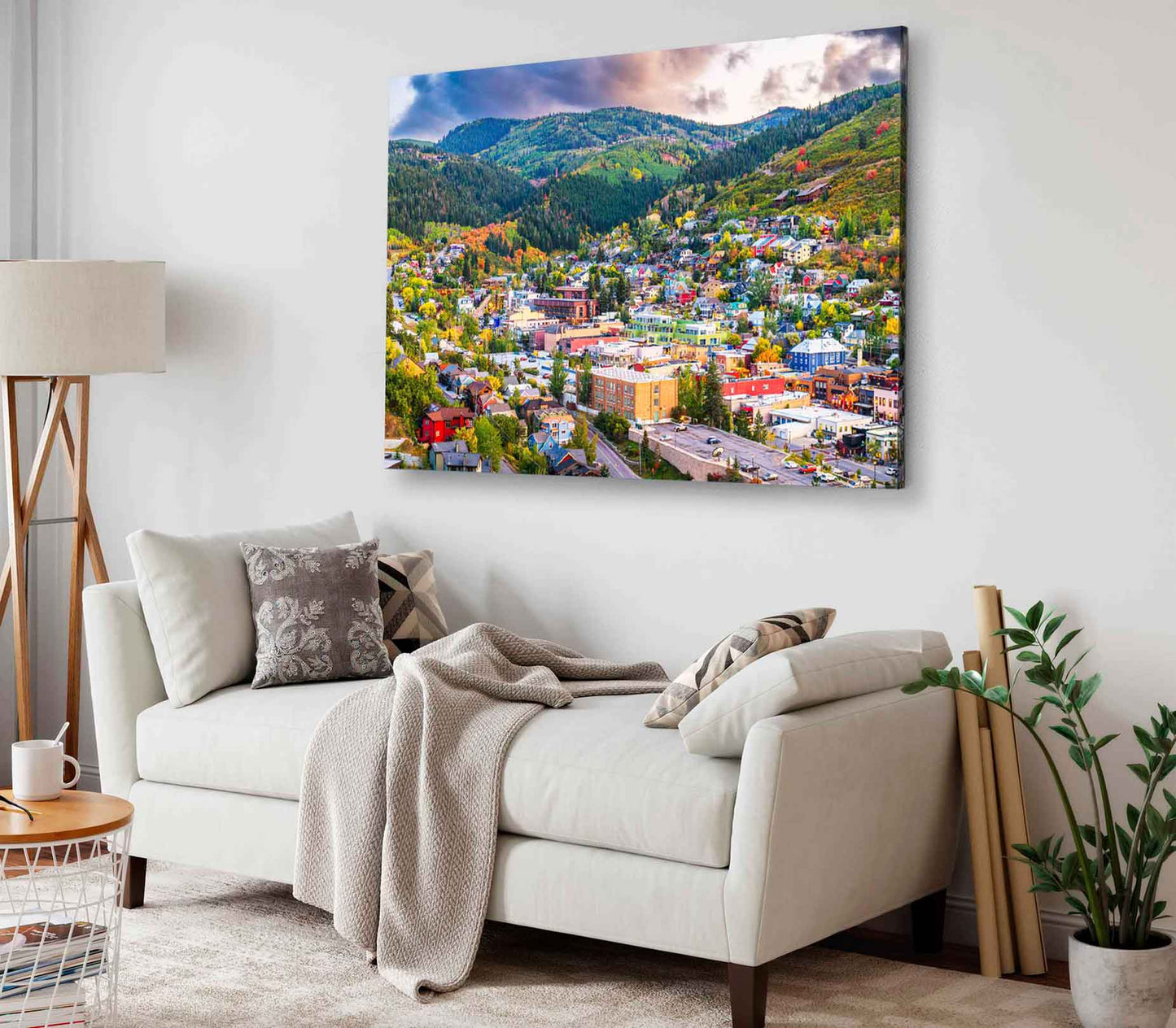 Bella Home Park City View Utah USA Downtown Print Canvas Ready to hang