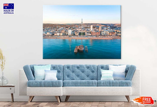 Brighton's West Pier & City View Photograph Print 100% Australian Made