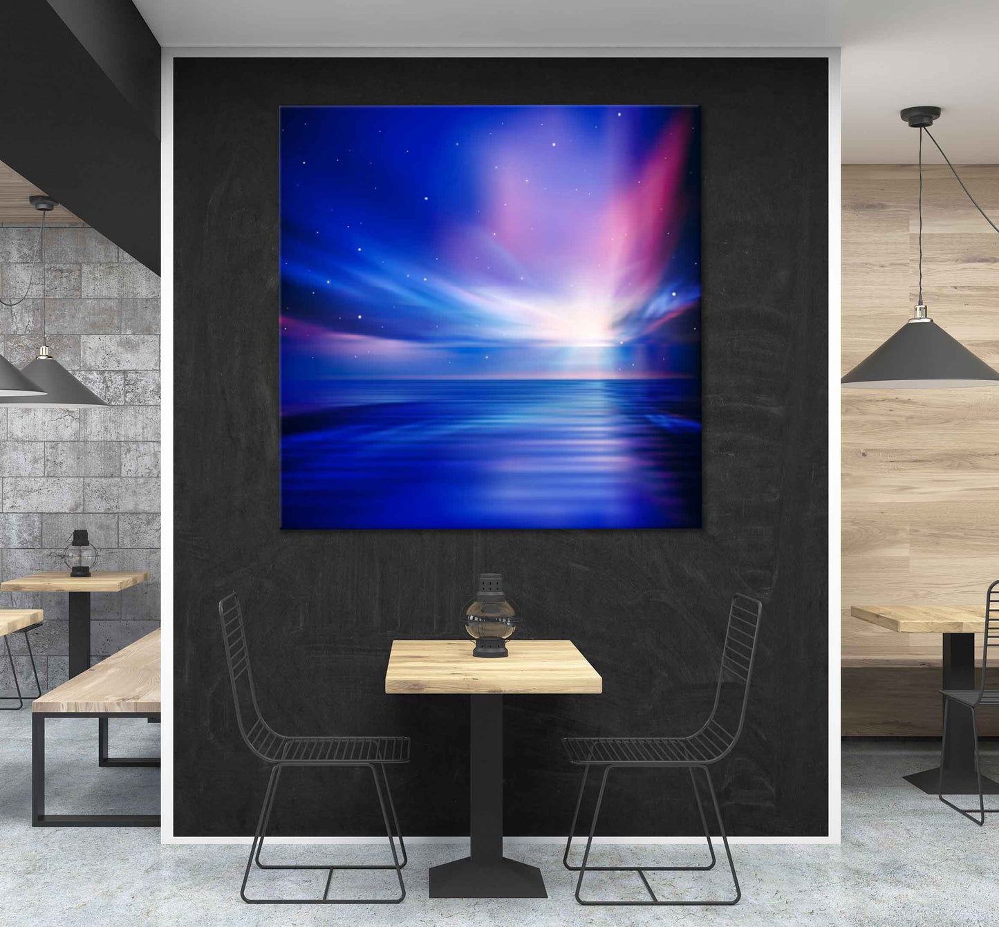 Square Canvas Abstract Star Sky Ocean Art High Quality Print 100% Australian Made