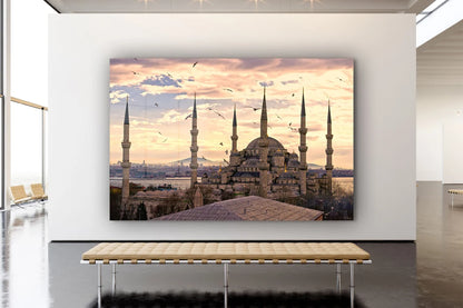 Blue Mosque Istanbul Print Tempered Glass Wall Art 100% Made in Australia Ready to Hang