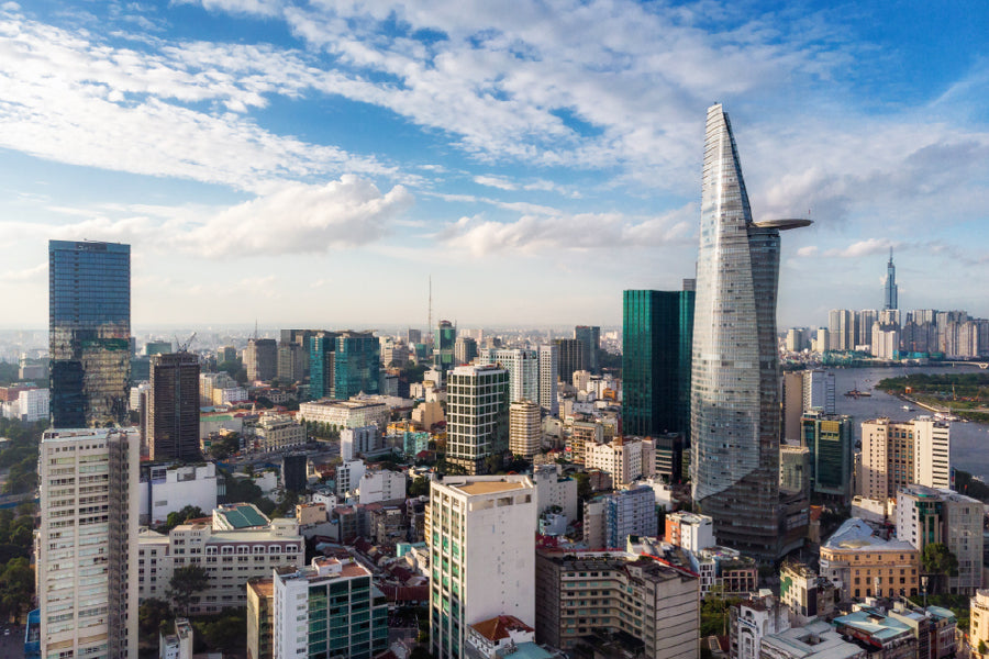 Aerial View of Ho Chi Minh City Photograph Print 100% Australian Made