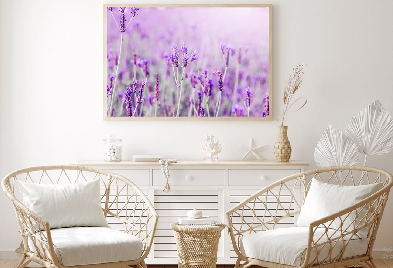 Purple Lavender Field Closeup View Photograph Home Decor Premium Quality Poster Print Choose Your Sizes