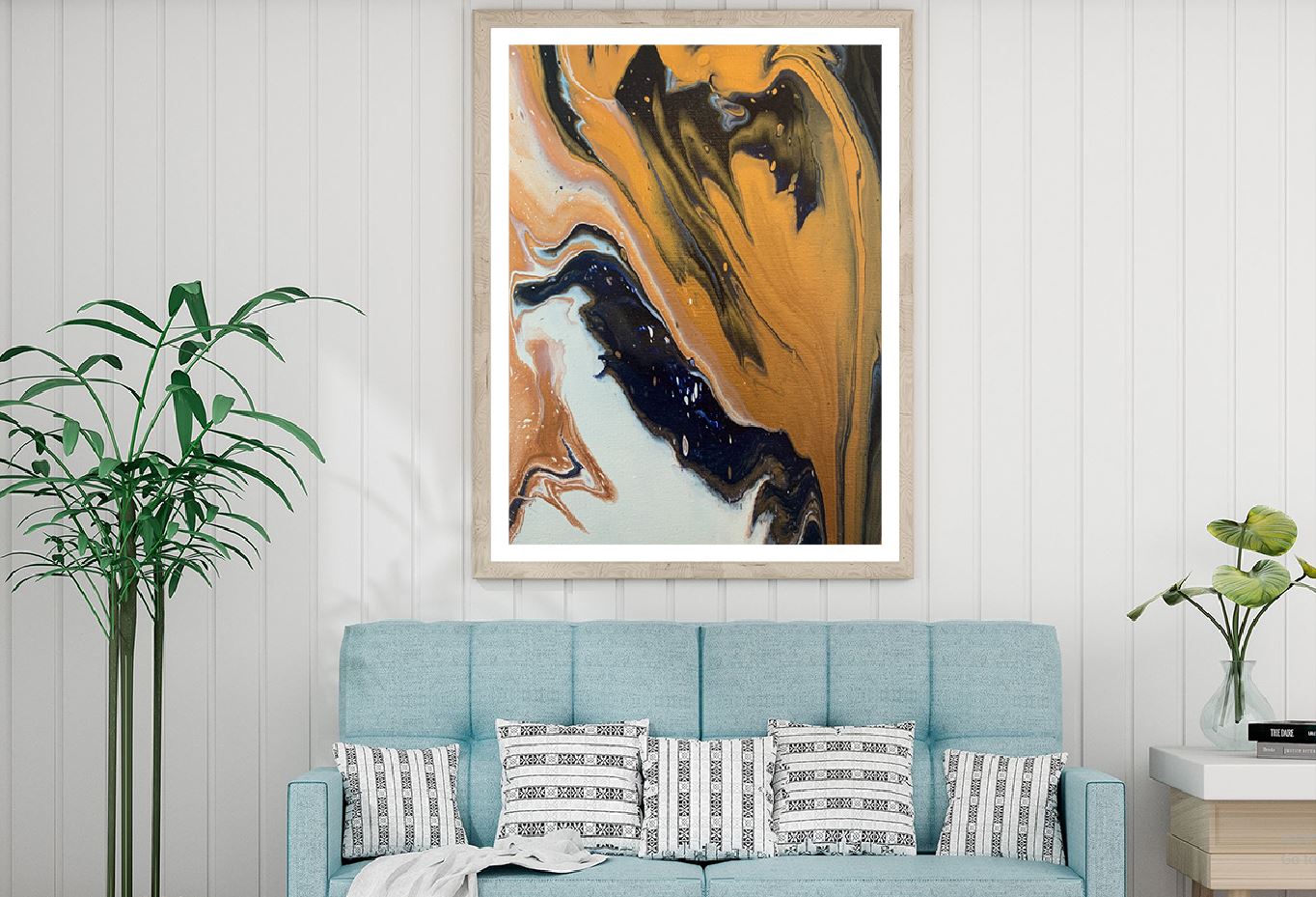 Orange Black Abstract Acrylic Design Home Decor Premium Quality Poster Print Choose Your Sizes