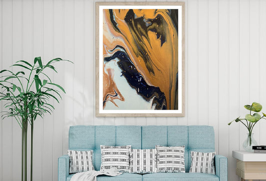 Orange Black Abstract Acrylic Design Home Decor Premium Quality Poster Print Choose Your Sizes