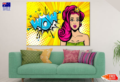 WOW Quote & Hot Girl Illustration Print 100% Australian Made