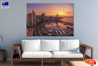 Zaitunay Bay Beirut Aerial View Photograph Print 100% Australian Made