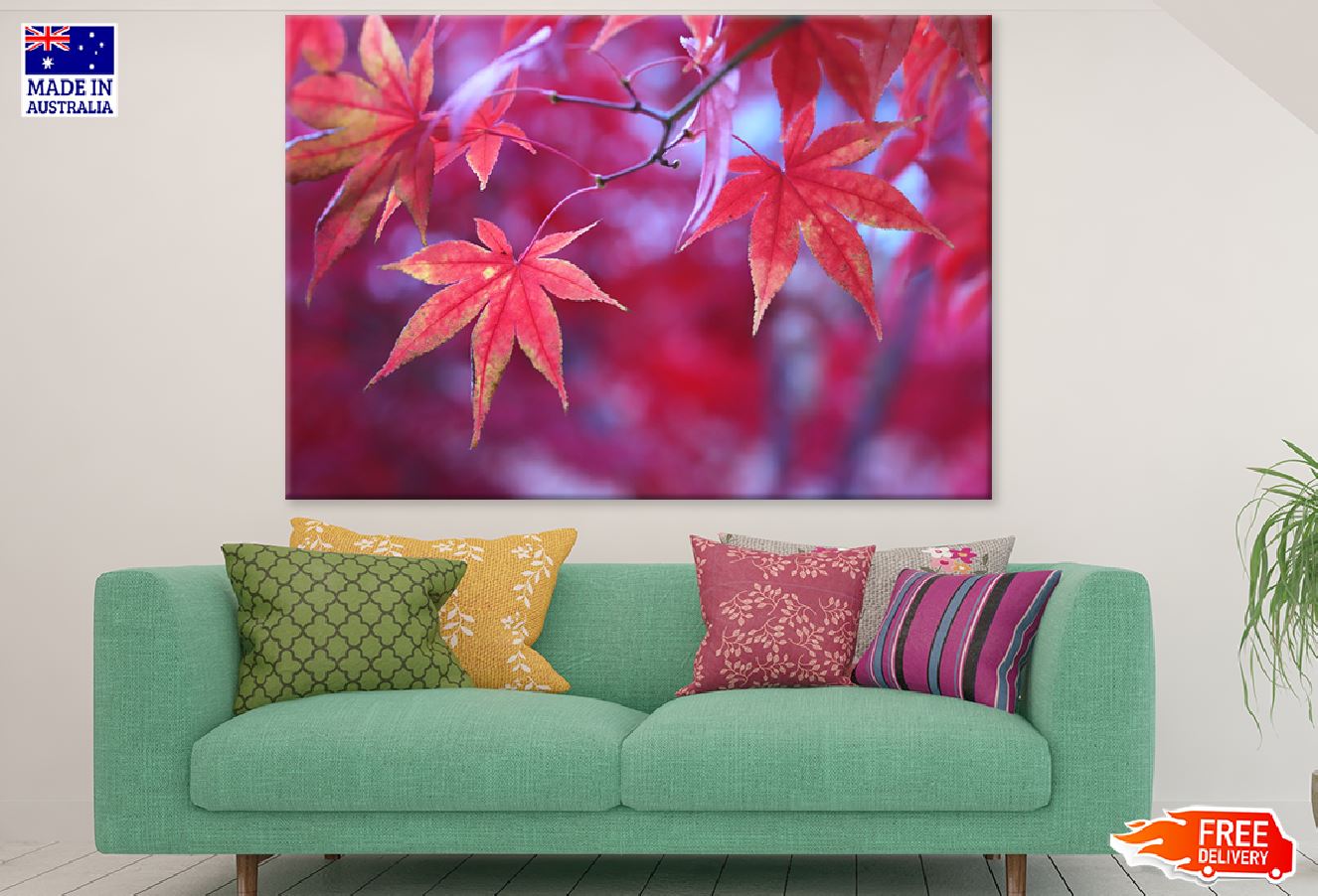 Japanese Maple Tree Leaves Closeup Photograph Print 100% Australian Made