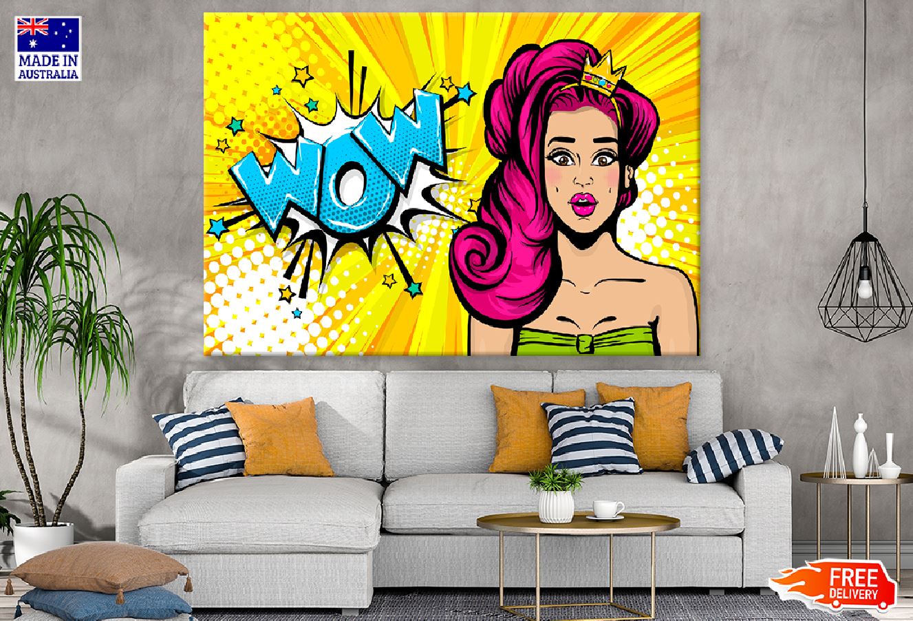 WOW Quote & Hot Girl Illustration Print 100% Australian Made