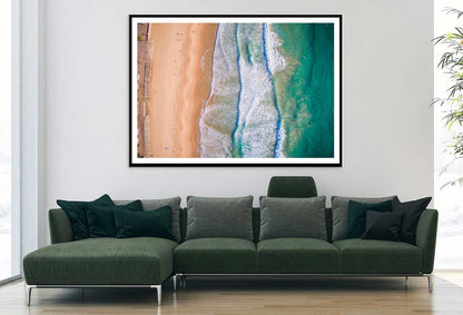 Aerial View of Sydney Beach Waves Photograph Home Decor Premium Quality Poster Print Choose Your Sizes