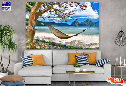 Stunning Beach with Mountain View Photograph Print 100% Australian Made