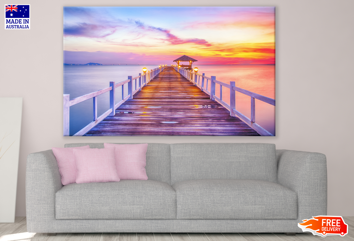 Stunning Pier Sunset Photograph Print 100% Australian Made