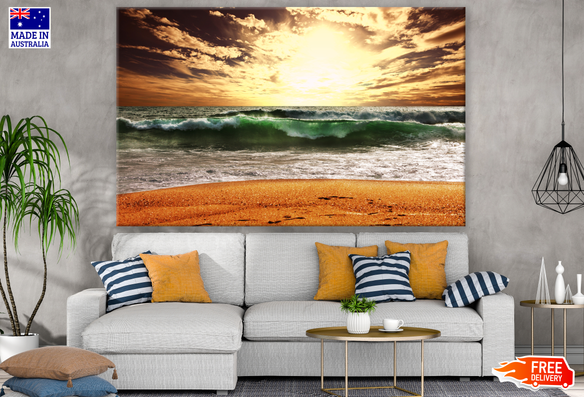 Stunning Beach Sunset Photograph Print 100% Australian Made