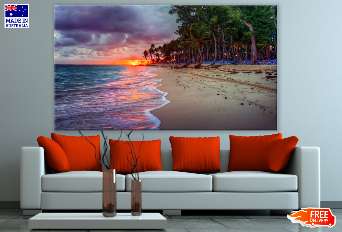 Stunning Sea & Shore Sunset Photograph Print 100% Australian Made