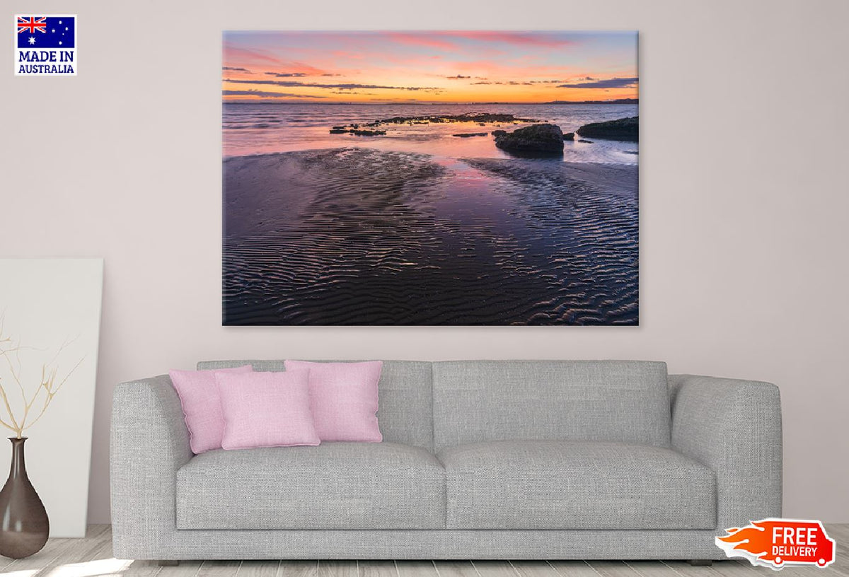 Caspian Sea at Sunrise Scenery Photograph Print 100% Australian Made