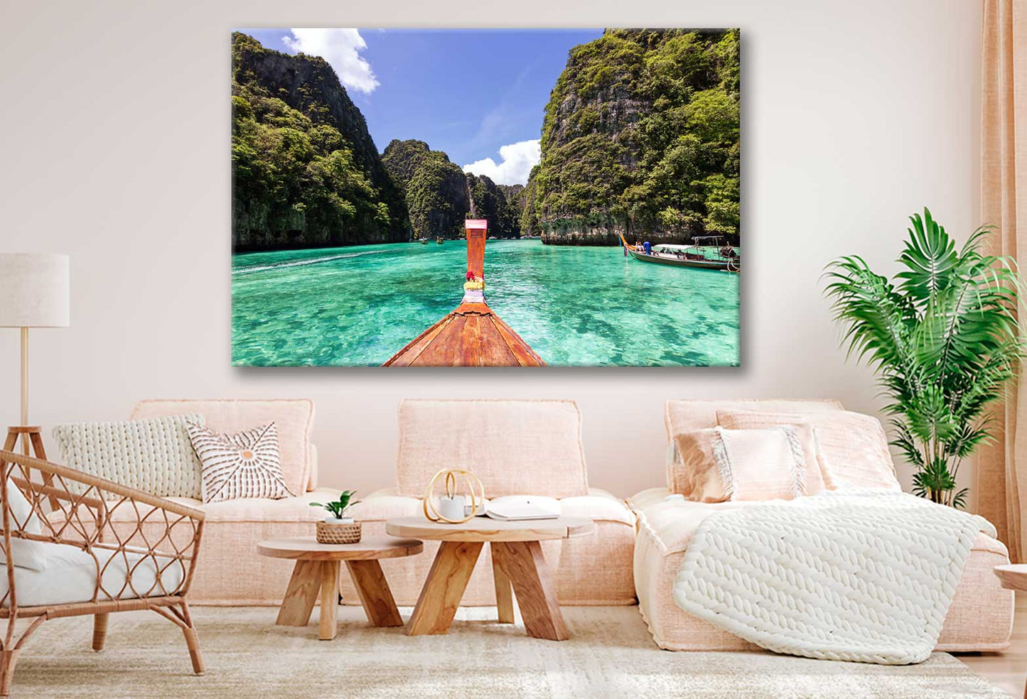 Bella Home Phi Phi Island View From Boat Print Canvas Ready to hang