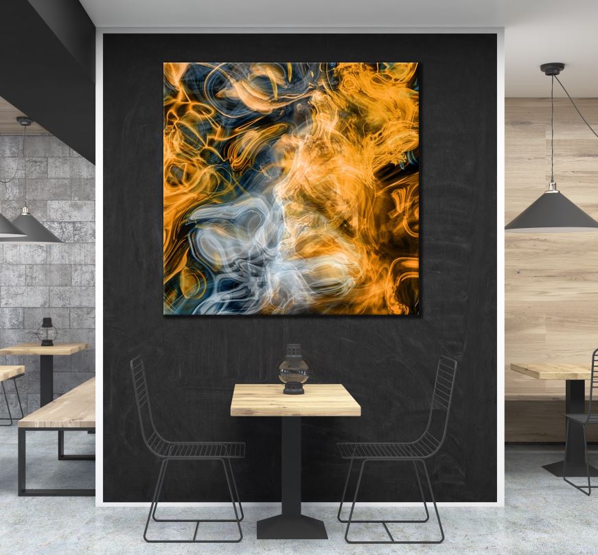 Square Canvas Stunning Abstract Smoke Design High Quality Print 100% Australian Made