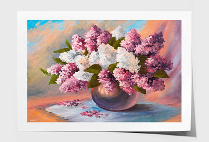 Bouquet Of Lilac Oil Painting Wall Art Limited Edition High Quality Print Unframed Roll Canvas None