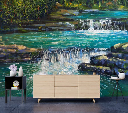 Wallpaper Murals Peel and Stick Removable Waterfall Painting High Quality