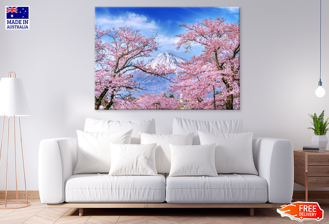 Blossom Flower Trees & Sky View Photograph Print 100% Australian Made