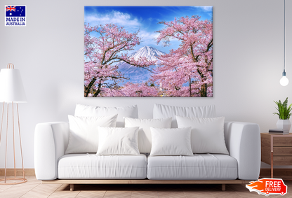 Blossom Flower Trees & Sky View Photograph Print 100% Australian Made