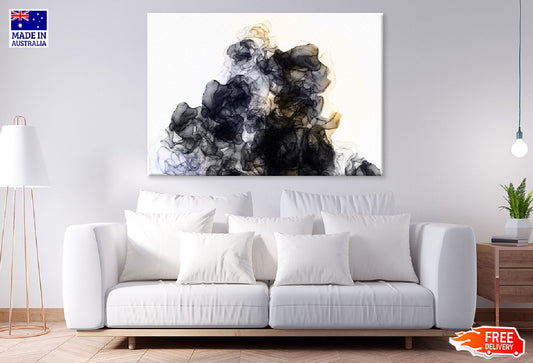 Black & Gold Smoke Abstract Design Print 100% Australian Made