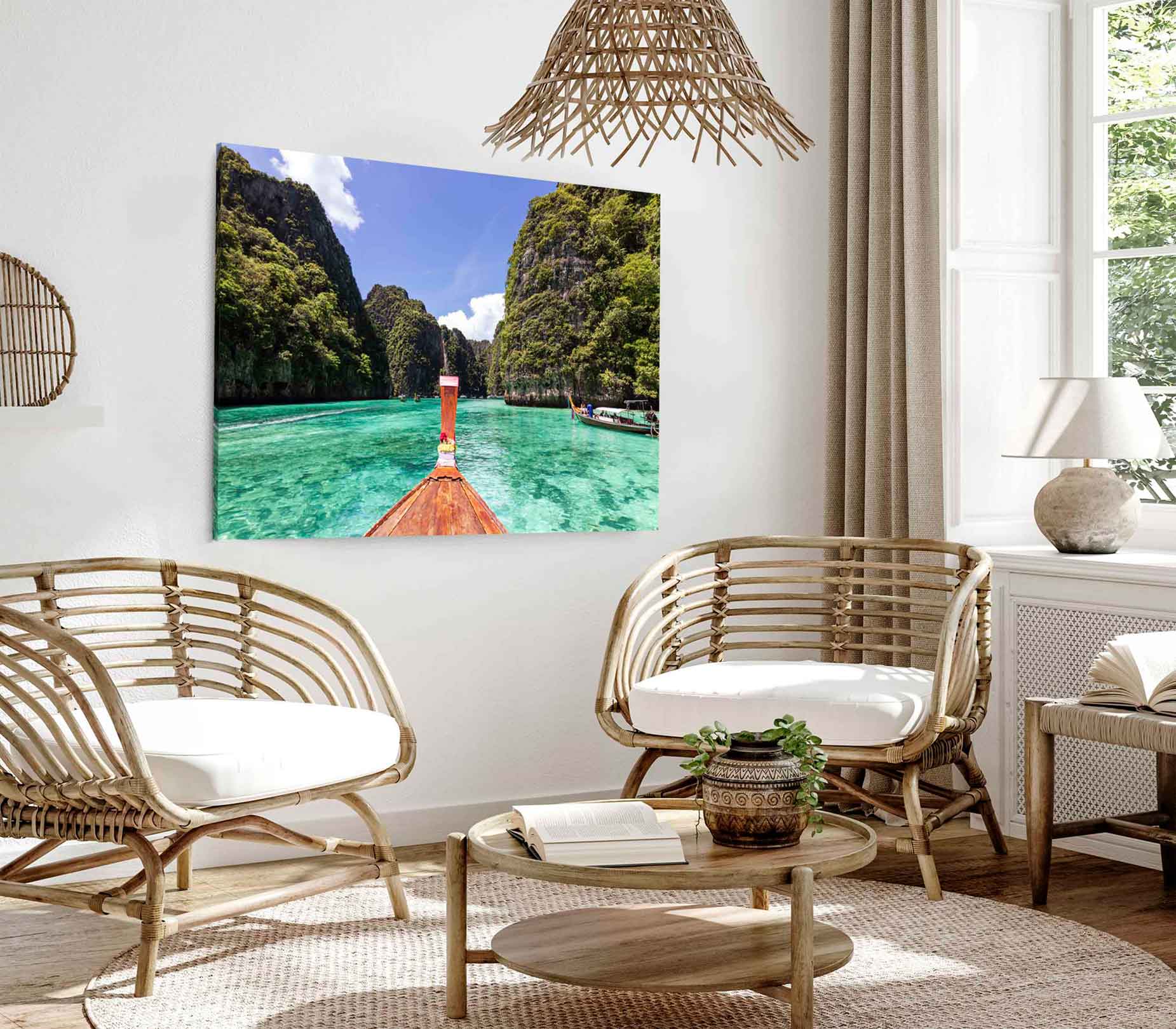 Bella Home Phi Phi Island View From Boat Print Canvas Ready to hang