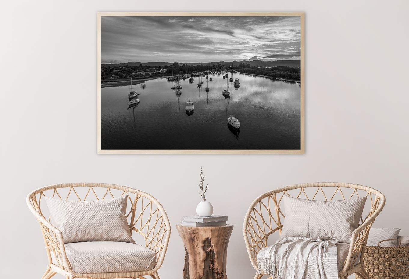 Woy Woy on Central Coast B&W View Photograph Home Decor Premium Quality Poster Print Choose Your Sizes