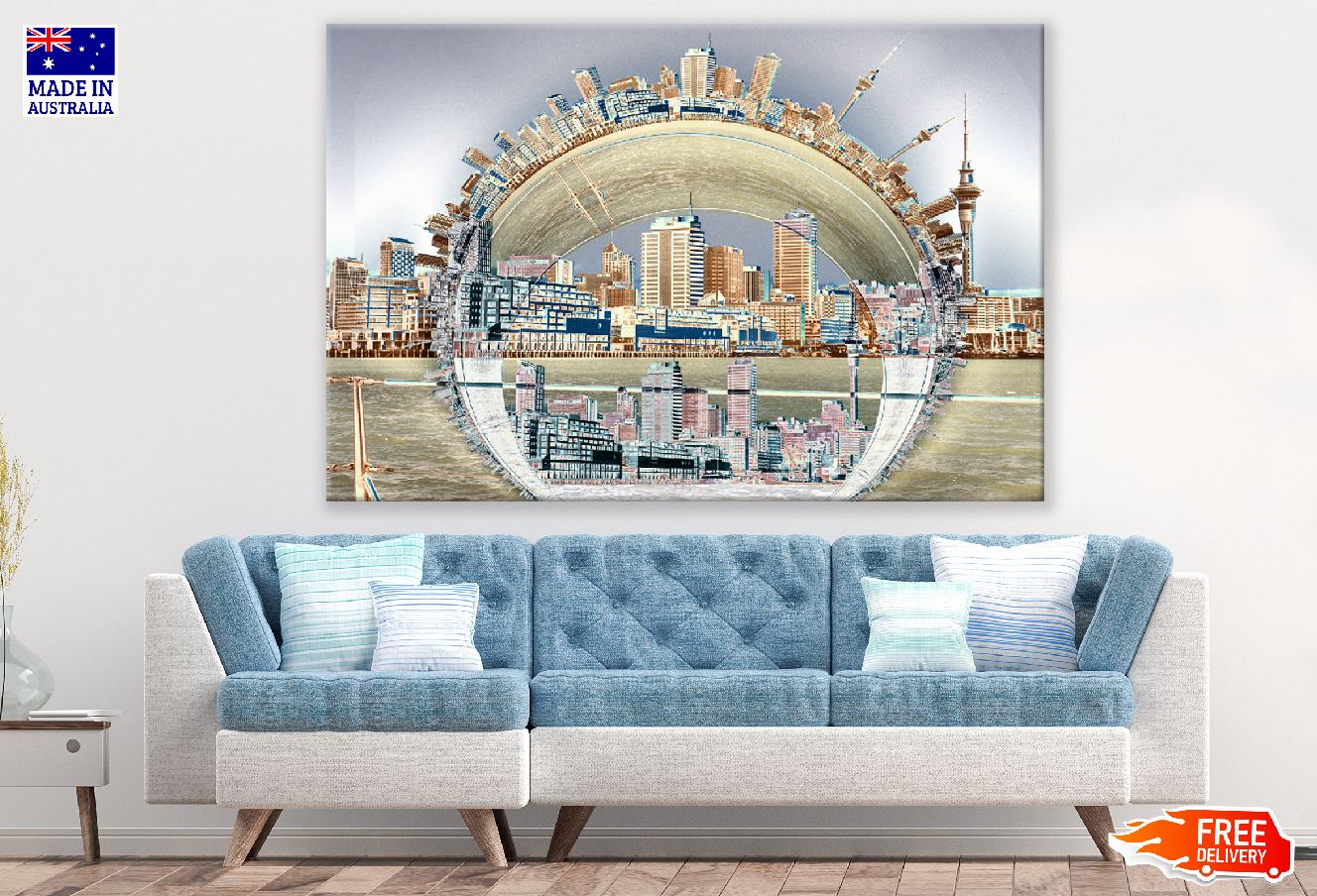 Abstract City Skyline View Digital Art Print 100% Australian Made