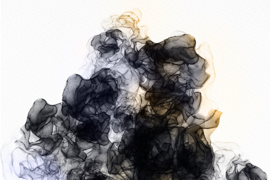 Black & Gold Smoke Abstract Design Home Decor Premium Quality Poster Print Choose Your Sizes