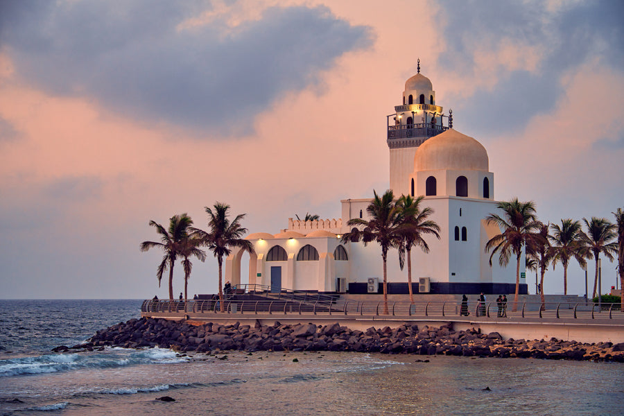 Bella Home View of Island Mosque in Jeddah Print Canvas Ready to hang