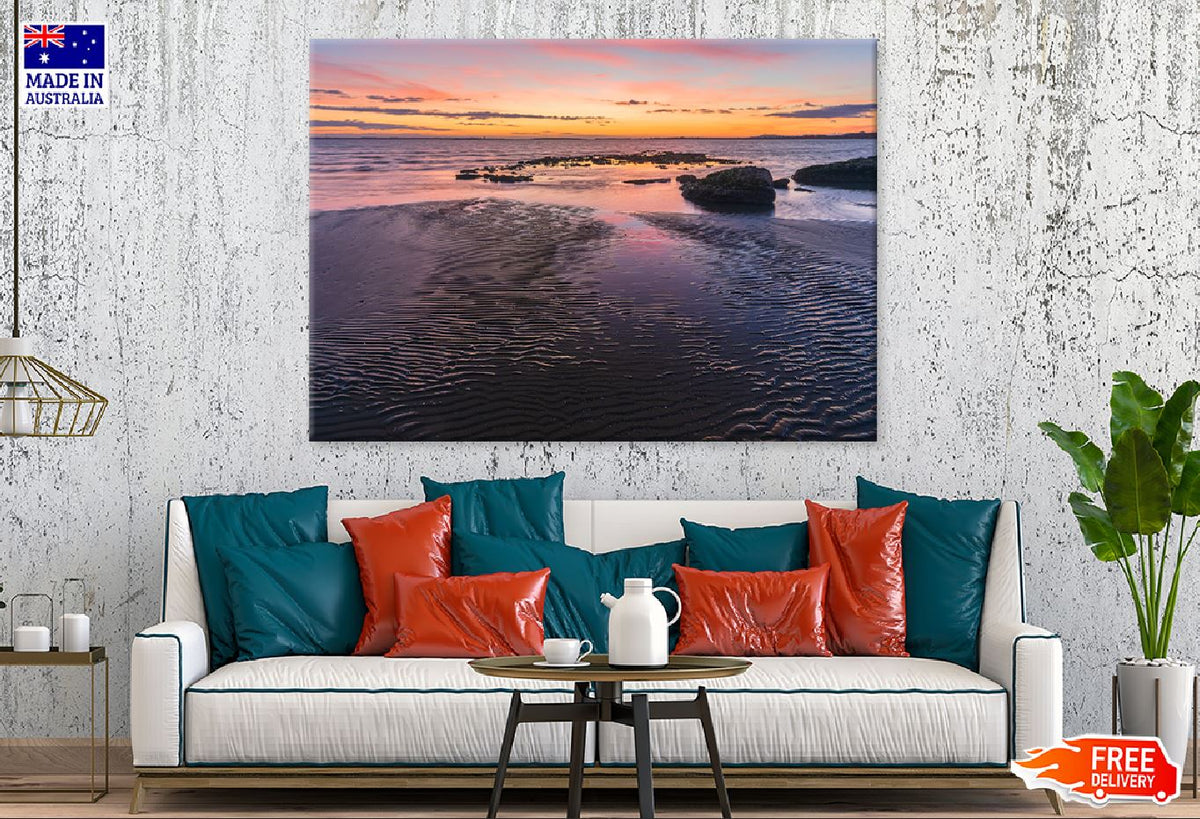 Caspian Sea at Sunrise Scenery Photograph Print 100% Australian Made