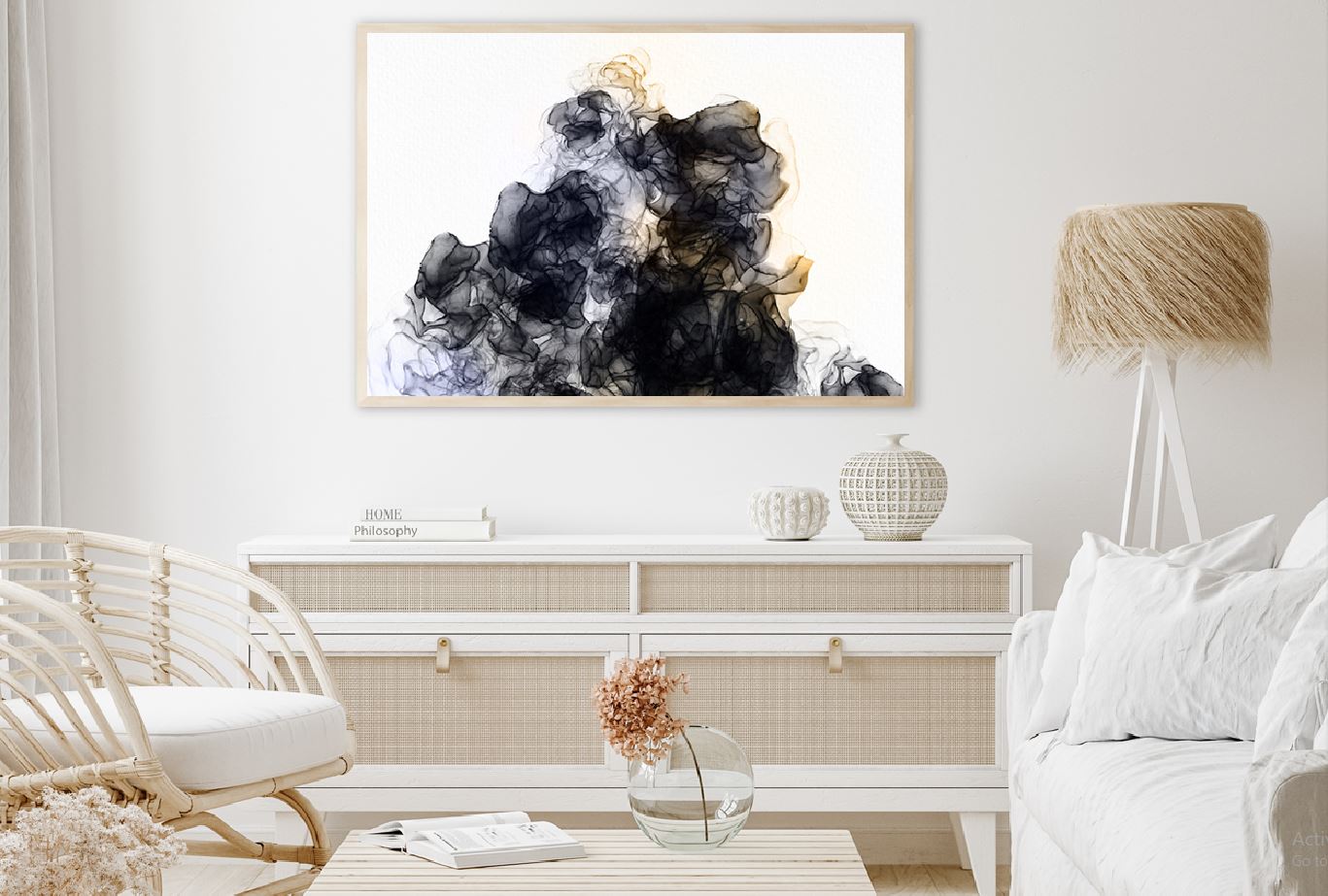 Black & Gold Smoke Abstract Design Home Decor Premium Quality Poster Print Choose Your Sizes