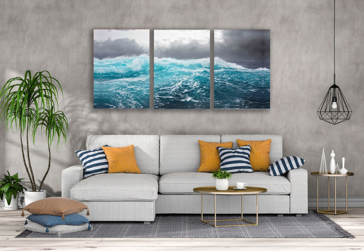 3 Set of Rough Deep Sea Photograph High Quality Print 100% Australian Made Wall Canvas Ready to Hang