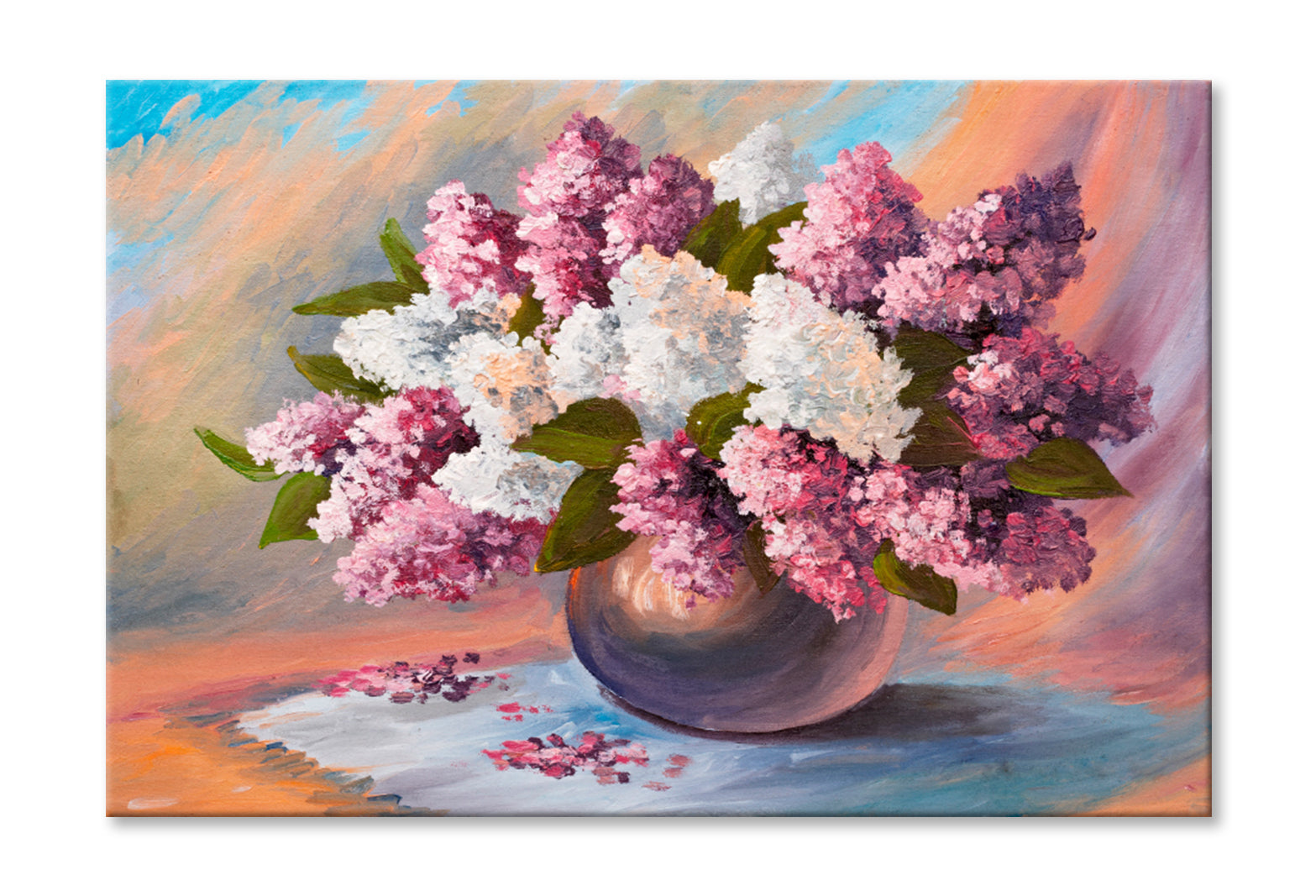 Bouquet Of Lilac Oil Painting Wall Art Limited Edition High Quality Print Stretched Canvas None