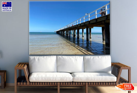 Wooden Bridge Over Beach Photograph Print 100% Australian Made