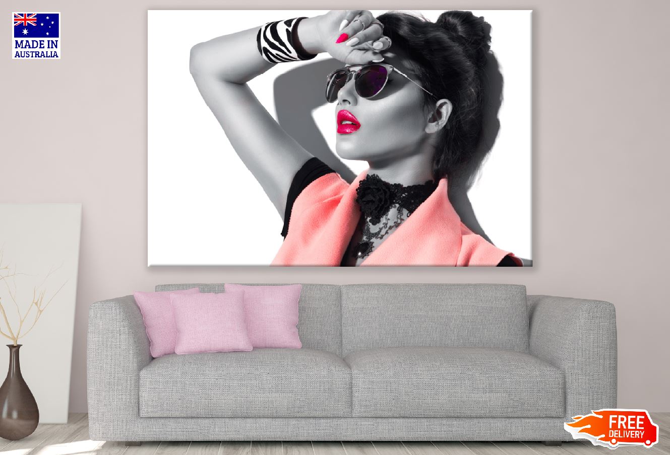 Model Girl with Stylish sunglasses Photograph Print 100% Australian Made