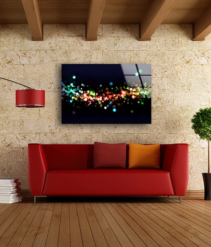 Colorful Lights Acrylic Glass Print Tempered Glass Wall Art 100% Made in Australia Ready to Hang