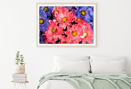 Pink & Purple Daisy Flowers View Photograph Home Decor Premium Quality Poster Print Choose Your Sizes