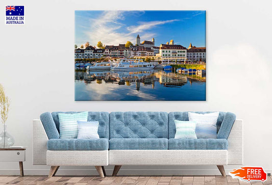 Boats on Lake Zurich View Switzerland Print 100% Australian Made