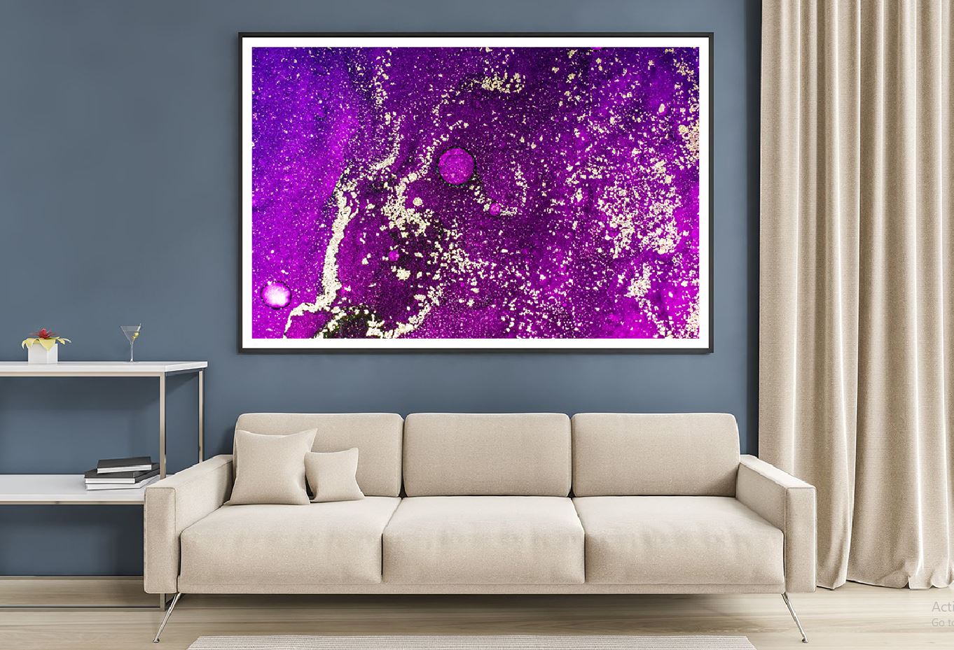 Dark Purple & Gold Abstract Design Home Decor Premium Quality Poster Print Choose Your Sizes