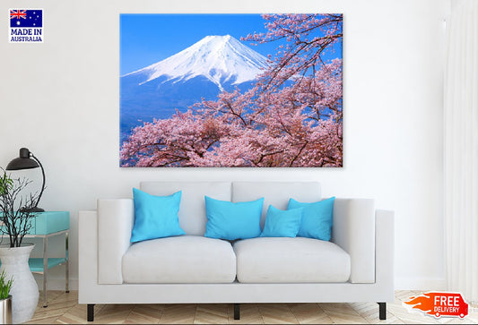 Blossom Flower Tree with Mountain View Print 100% Australian Made