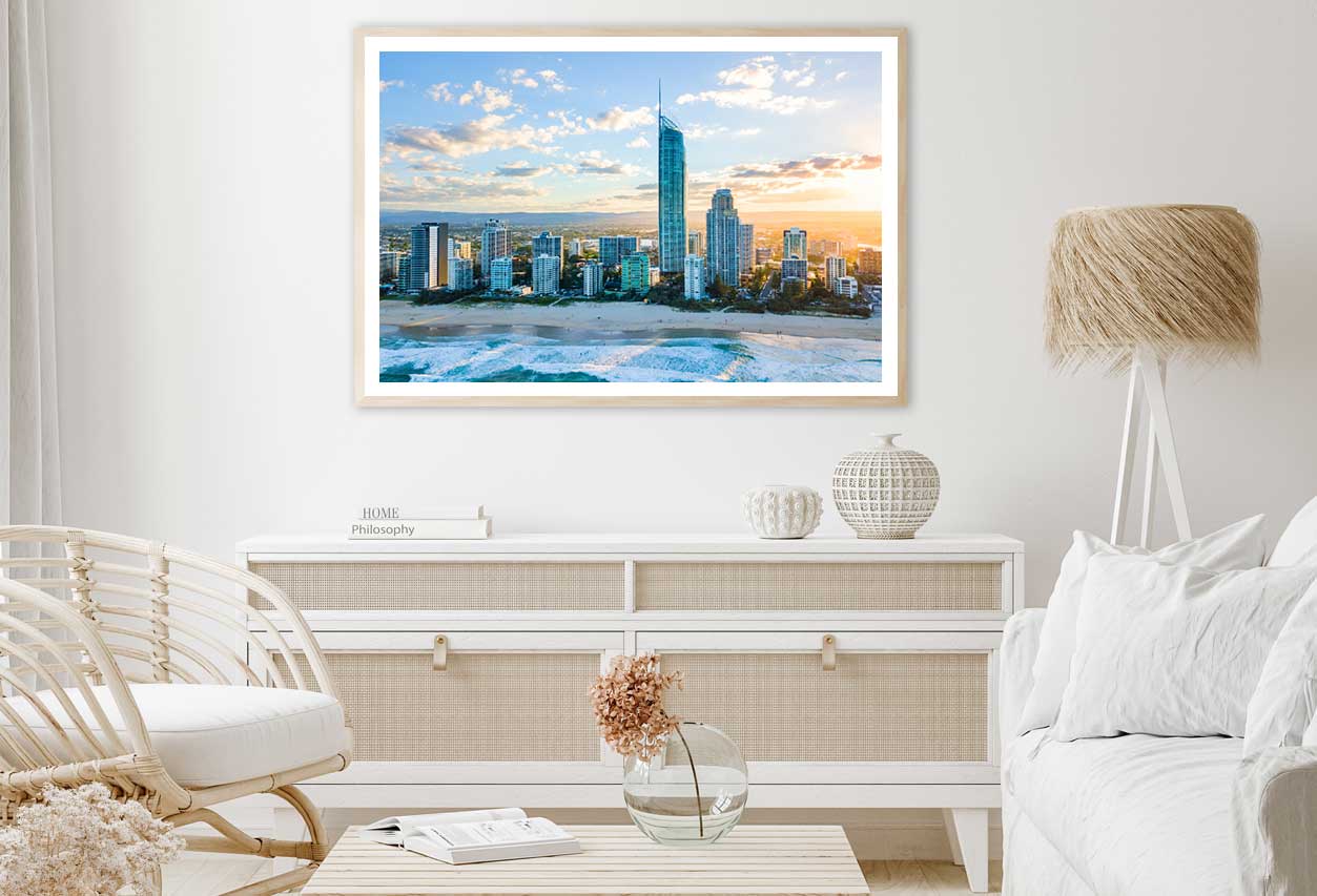 Sunset on Queensland's Gold Coast Photograph Home Decor Premium Quality Poster Print Choose Your Sizes